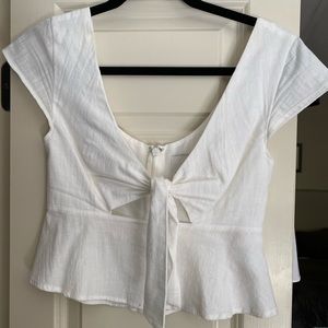 Mink pink front tie top